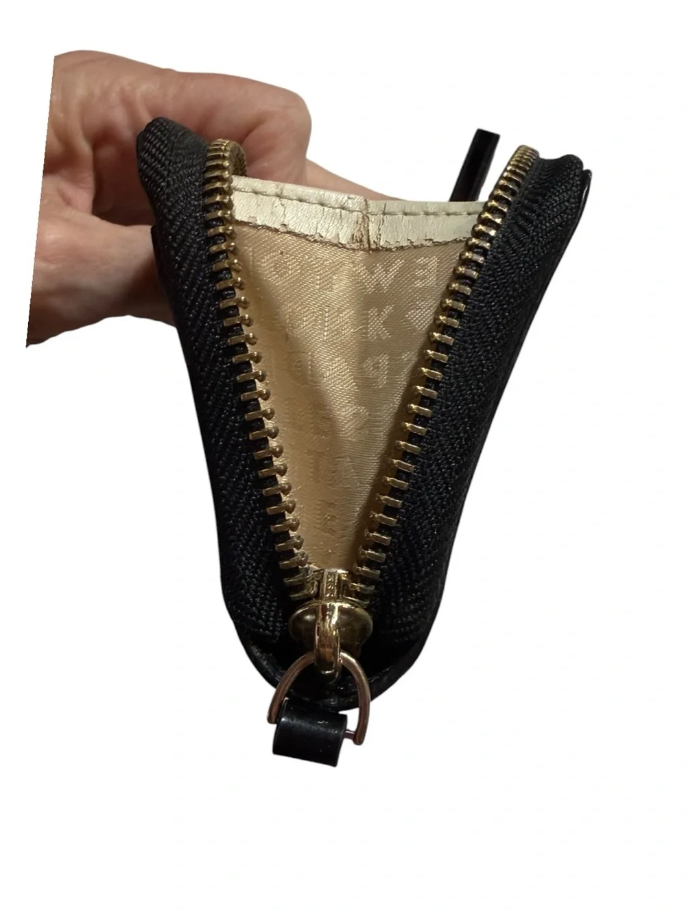 Vintage kate spade Black Patent Zip Around Wristlet Wallet